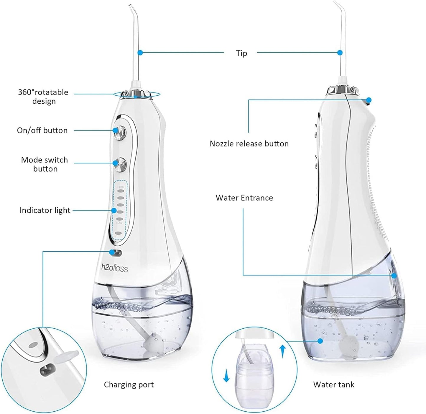 H2ofloss Water Flosser Professional