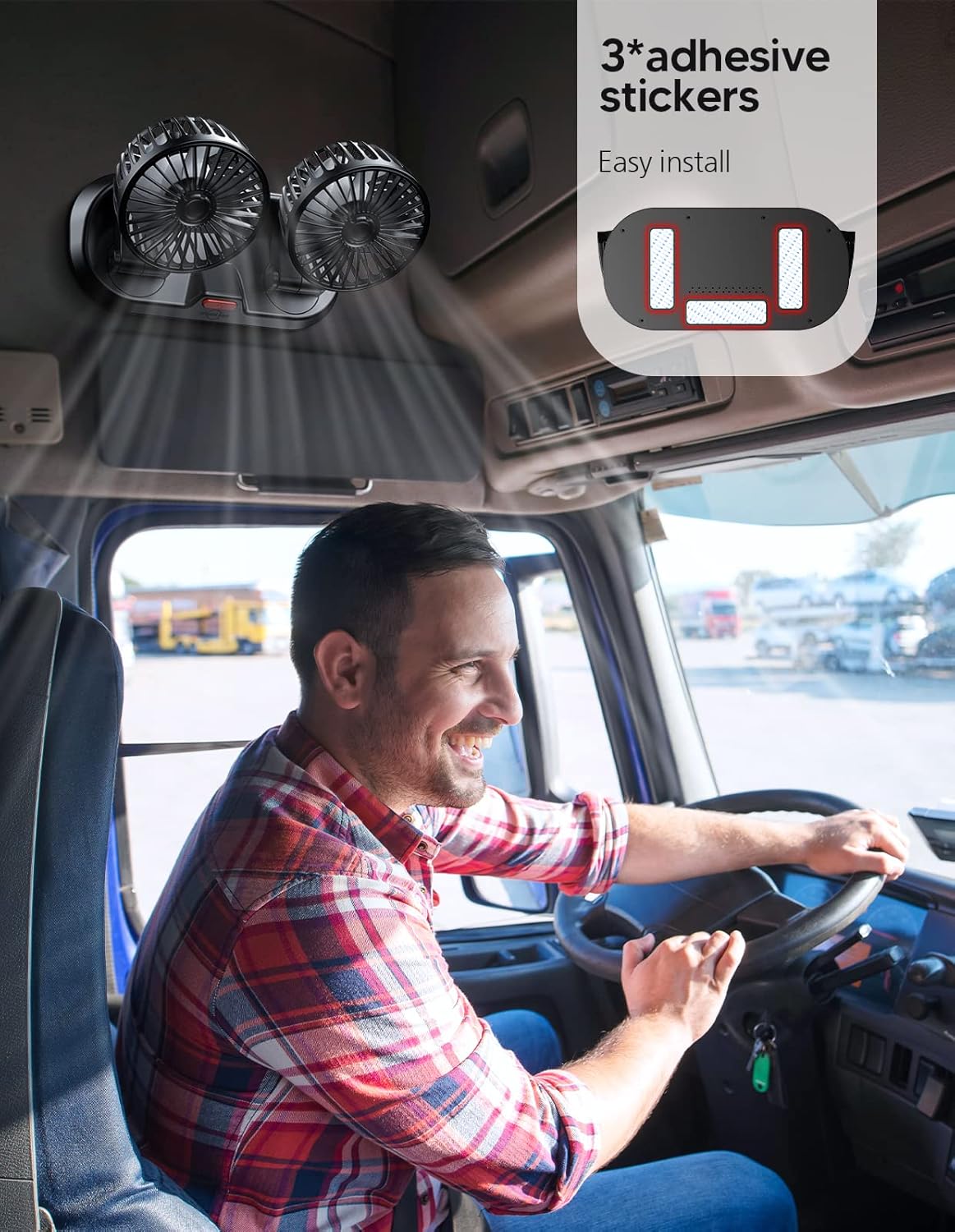 מאוורר רכב USB כפול
