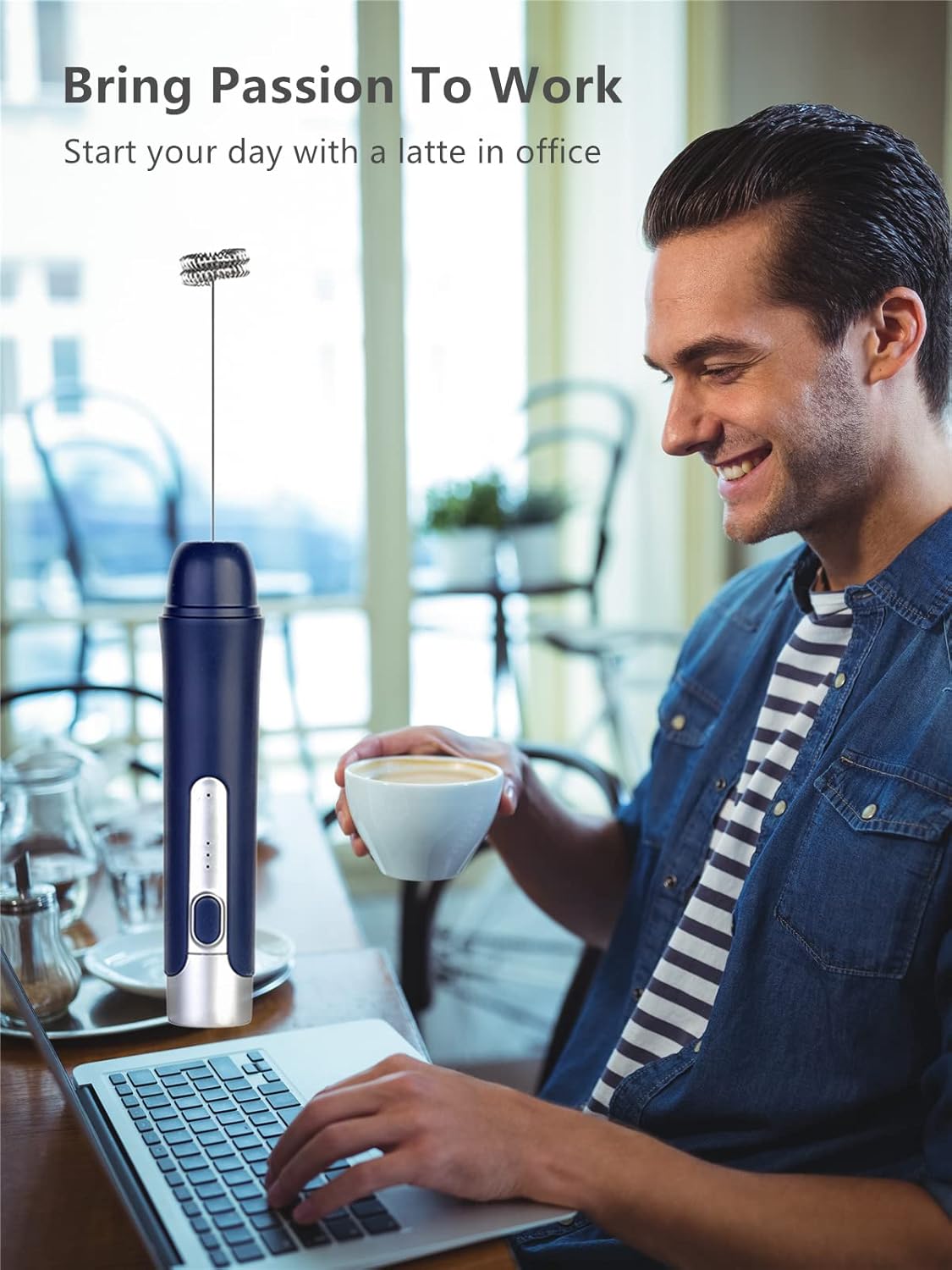 מקציף חלב נטען USB