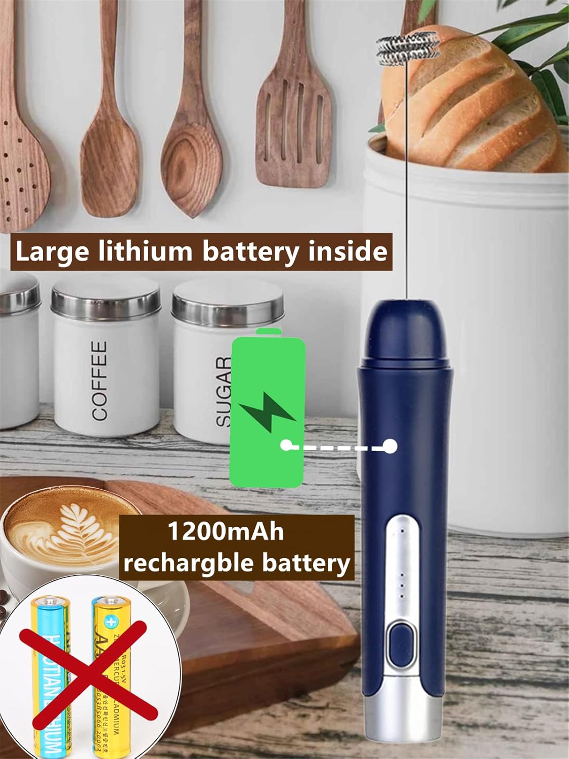 מקציף חלב נטען USB