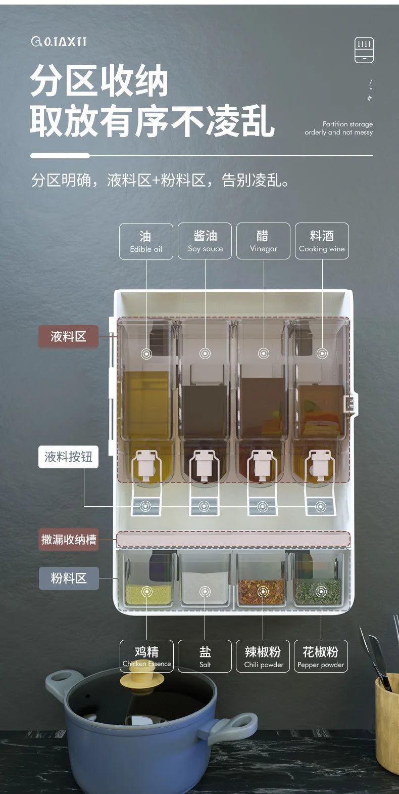 Wall Mounted Spice Organizer