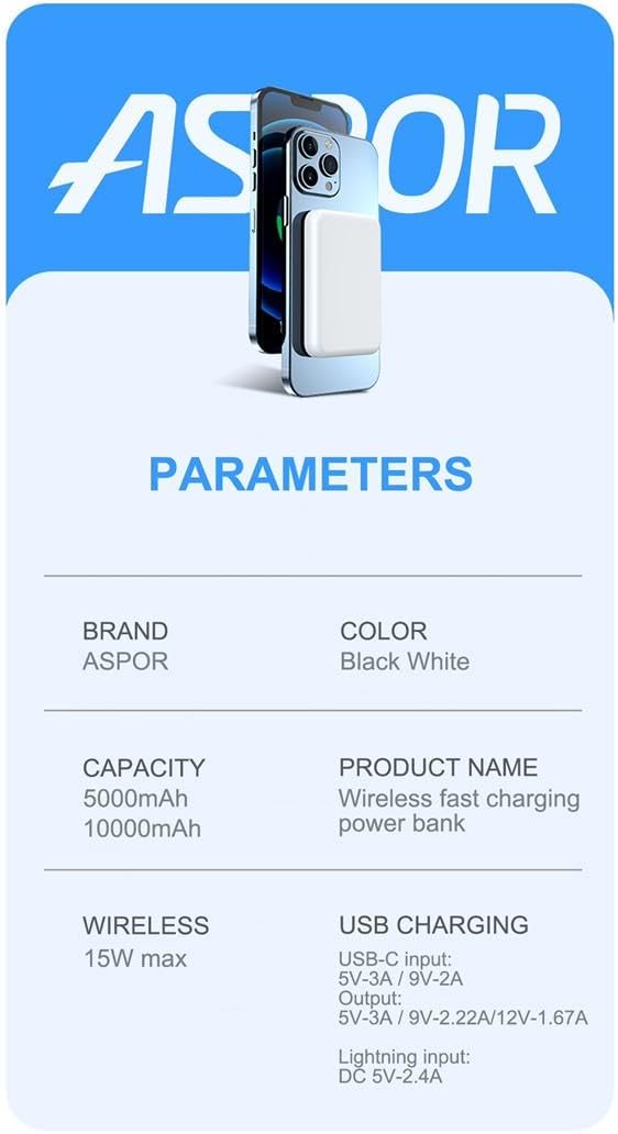 סוללת גיבוי 10,000mAh עם מגנט – עוצמה ניידת חכמה