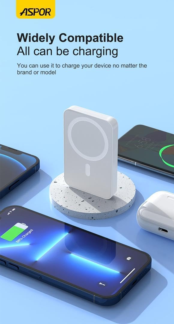 סוללת גיבוי 10,000mAh עם מגנט – עוצמה ניידת חכמה