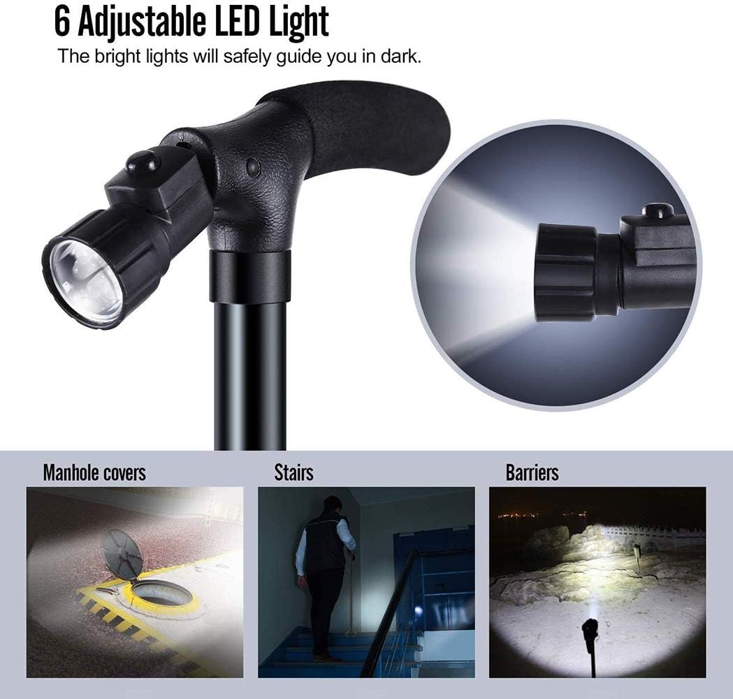 מקל הליכה עם תאורת LED – ביטחון בכל צעד